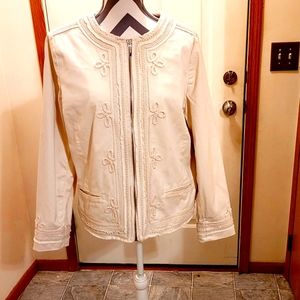 Chico's cream jacket size 12/14.
